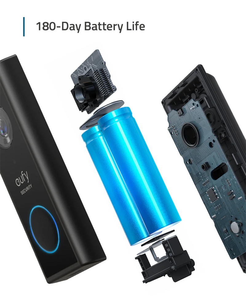 Eufy Wireless S220 Add-on 2K Video Doorbell | Black - T82101W1 Redmond Electric Gorey
