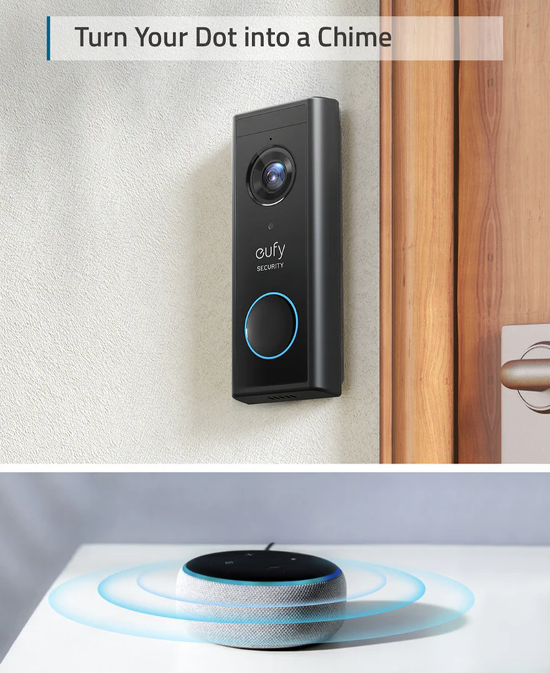 Eufy Wireless S220 Add-on 2K Video Doorbell | Black - T82101W1 Redmond Electric Gorey