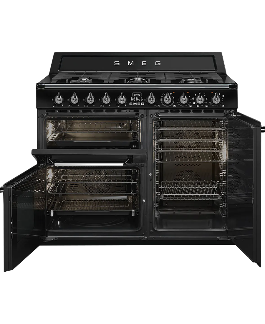 Smeg 100cm Traditional Dual Fuel Range Cooker | Black TR103BL Redmond Electric Gorey