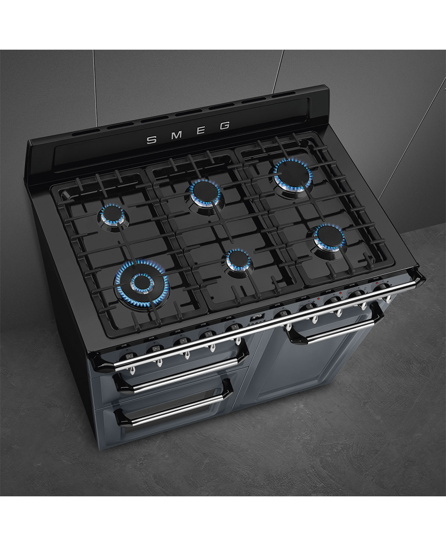 Smeg 100cm Traditional Dual Fuel Range Cooker | Slate Grey TR103GR Redmond Electric Gorey