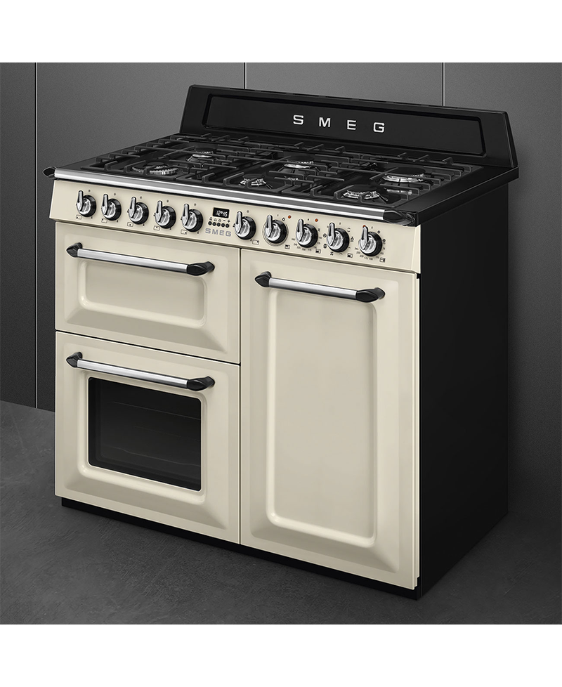 Smeg Smeg 100cm Traditional Dual Fuel Range Cooker Cream TR103P