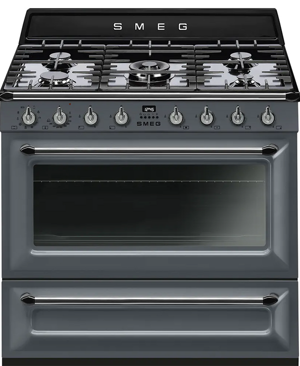 Smeg 90cm Victoria Cooker with Gas Hob Redmond Electric Gorey | TR90GR | Slate Grey