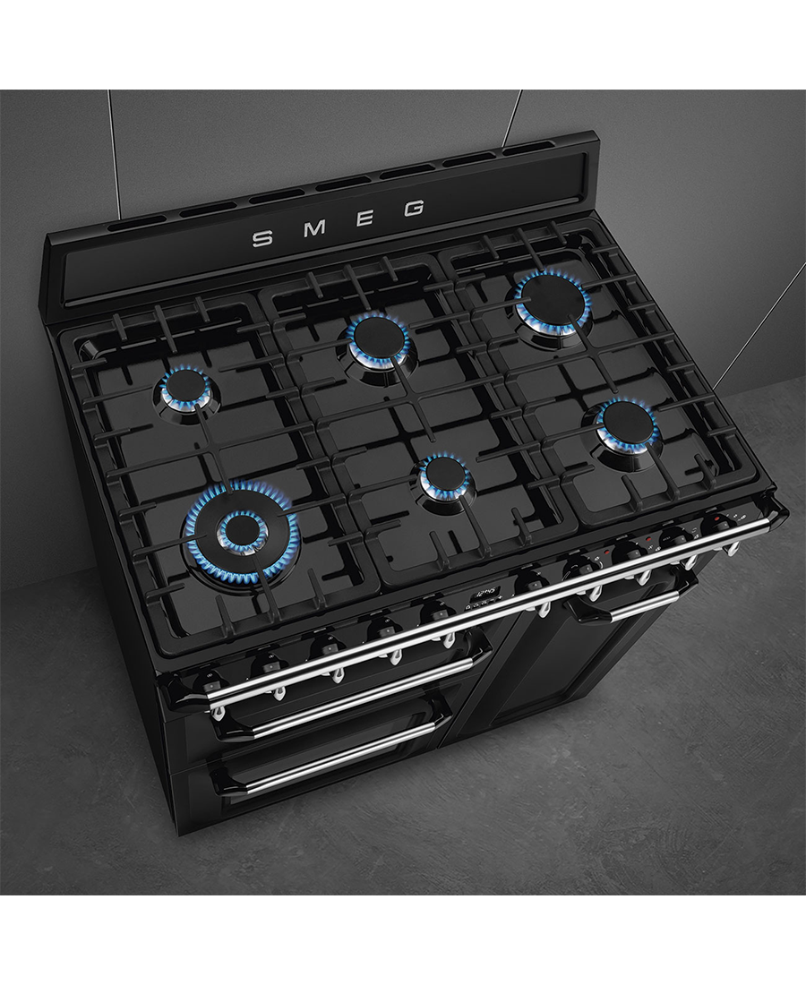 Smeg 90cm Dual Fuel Range Cooker | TR93BL | Black TR93BL Redmond Electric Gorey