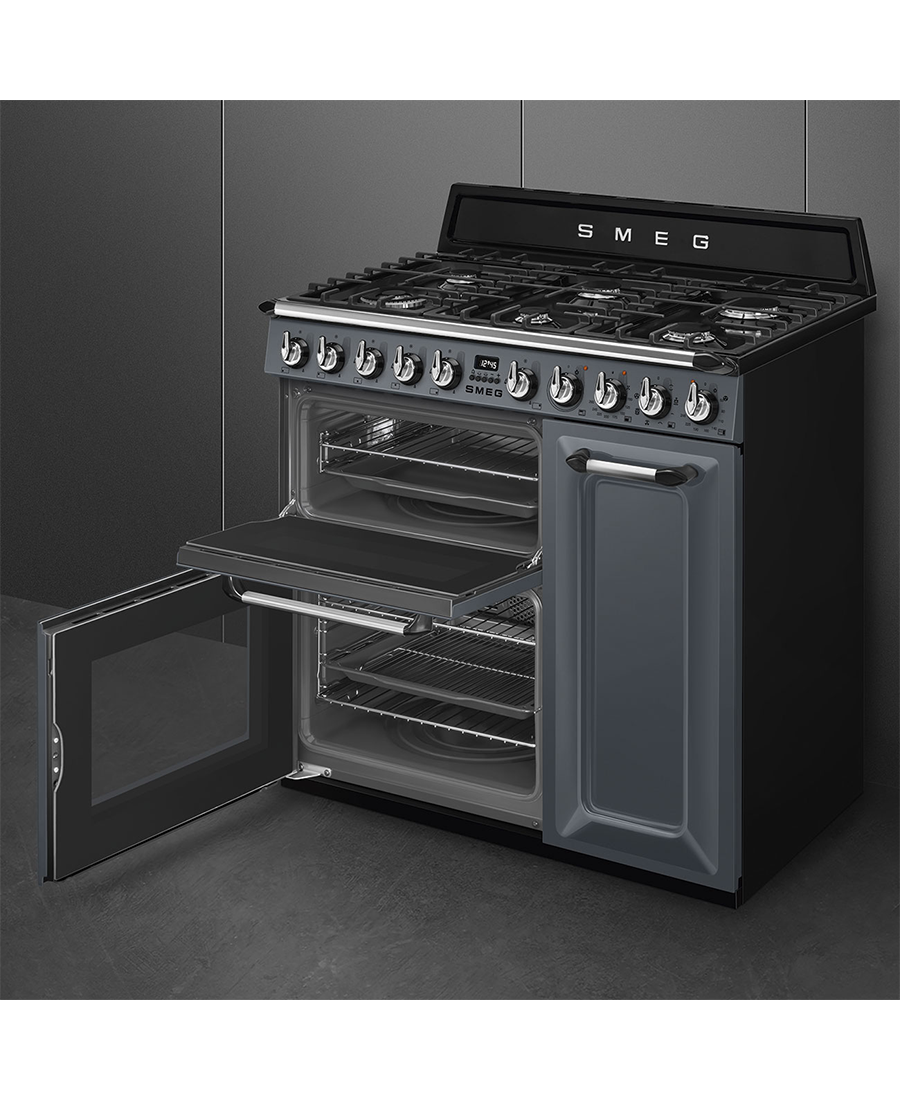 Smeg 90cm Dual Fuel Range Cooker | TR93GR | Slate Grey Redmond Electric Gorey