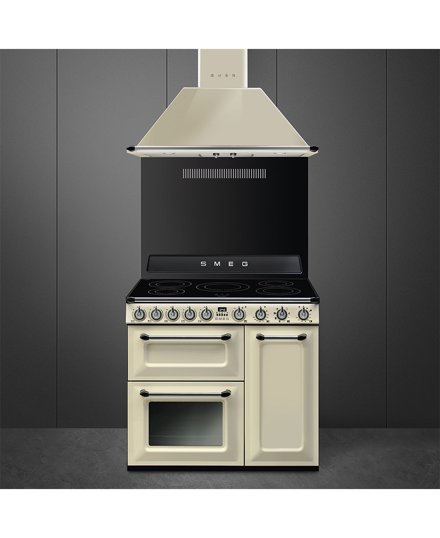 Smeg 90cm Victoria Range Cooker with Induction Hob | Cream Gloss Finish TR93IP2 Redmond Electric Gorey