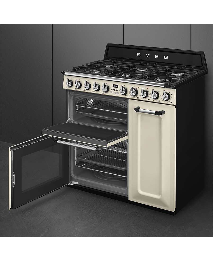 Smeg 90cm Victoria Dual Fuel Range Cooker | Cream TR93P Redmond Electric Gorey