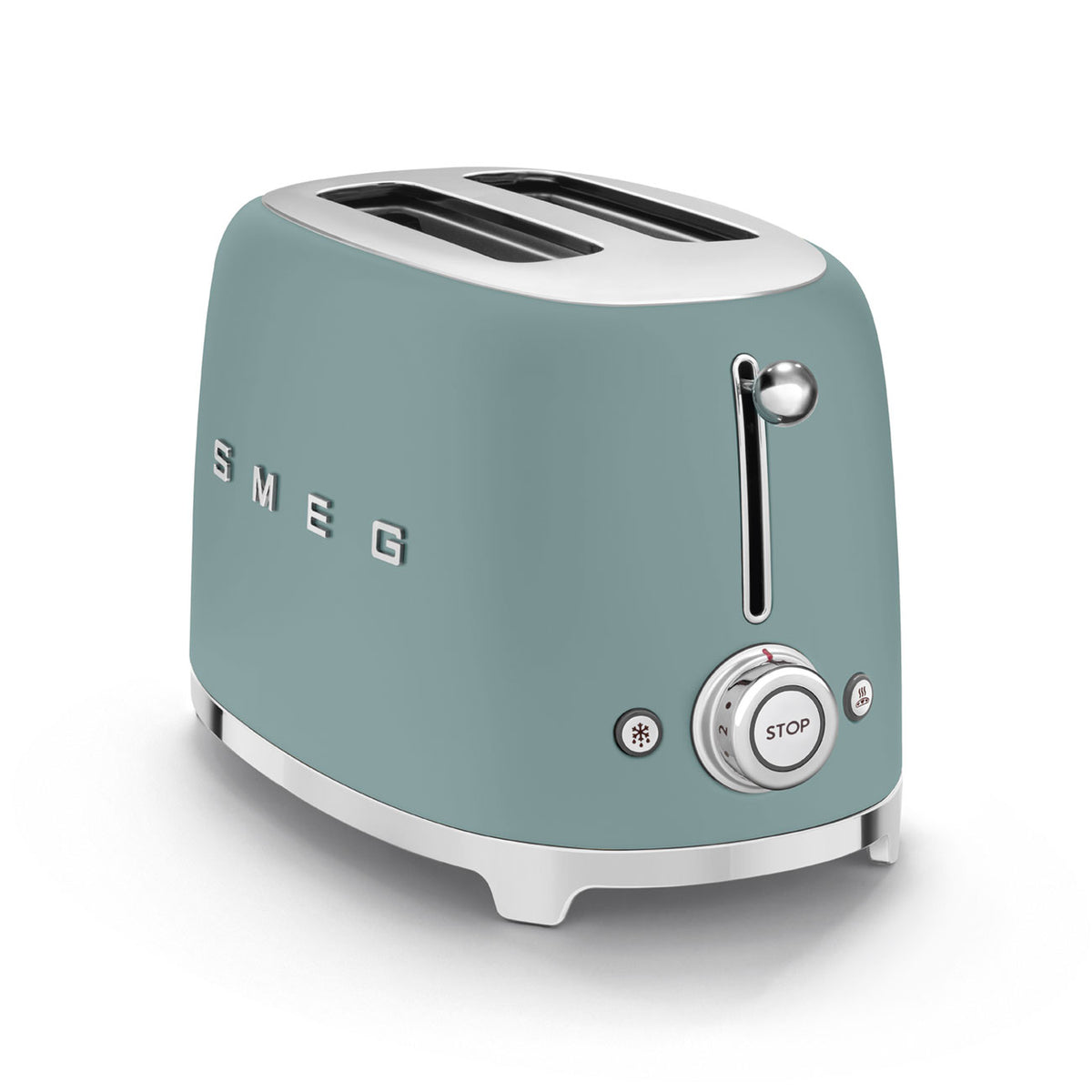 Smeg 50's Style 2-Slice Toaster Matte Emerald Green TSF01EGMUK
