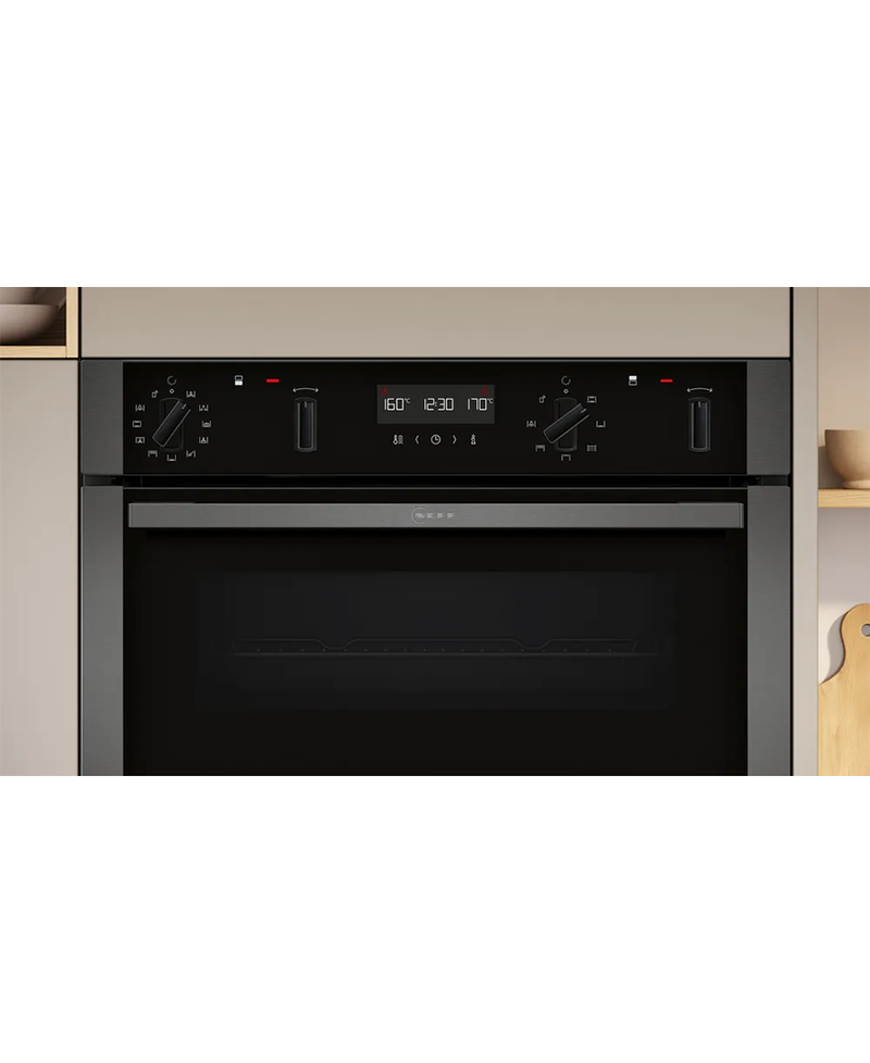 Neff N 50 Built-in Double Oven with Dual Clean & CircoTherm | Graphite-Grey - U2ACH7AG7B Redmond Electric Gorey