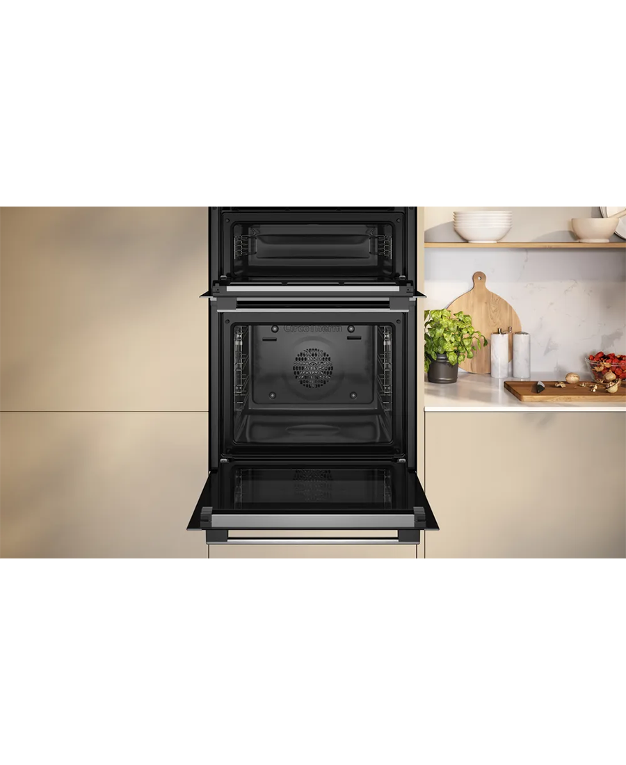 Neff N 50 Built-in Double Oven with Dual Clean & CircoTherm | Stainless Steel - U2ACH7AN7B Redmond Electric Gorey