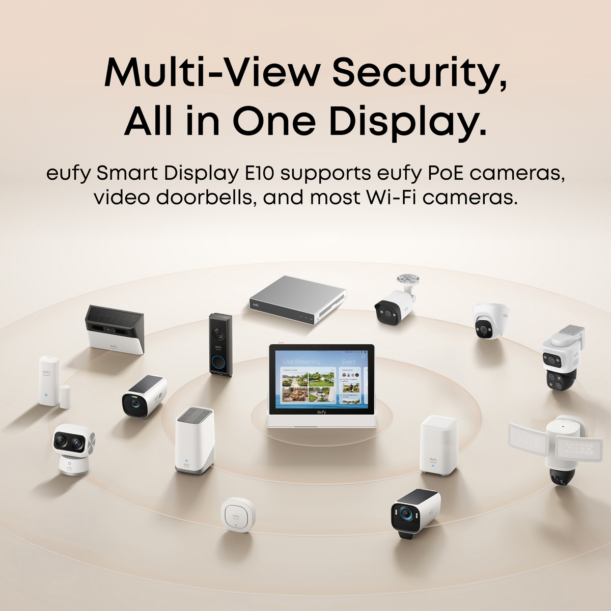 eufy Smart Display E10, Black/White - official product image