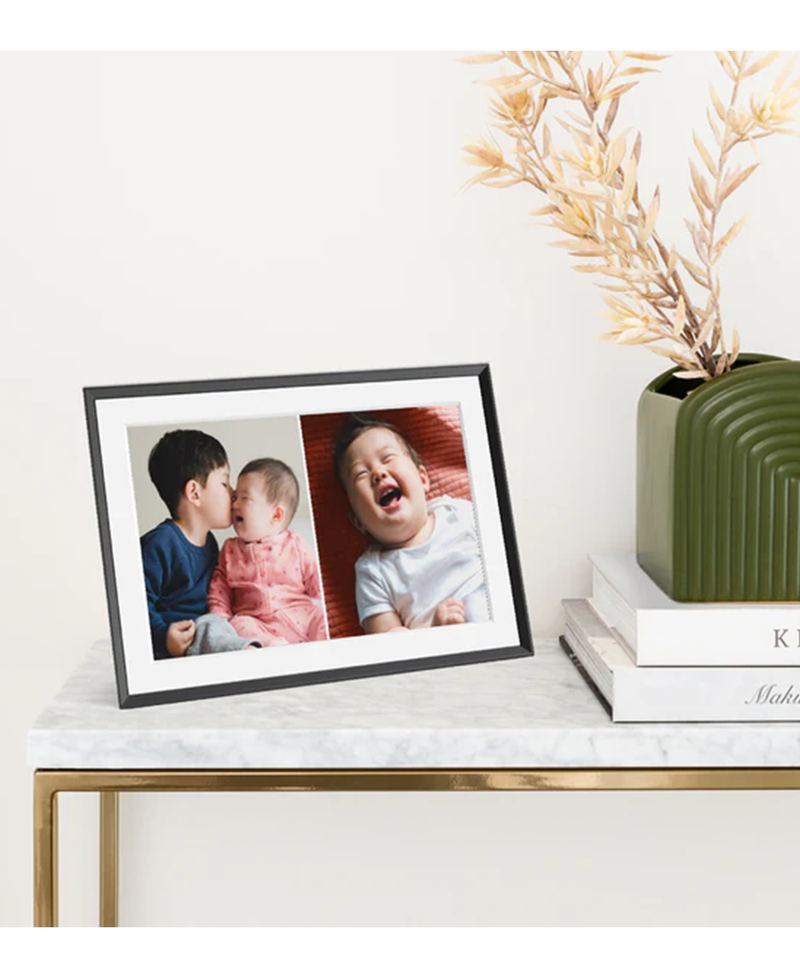 Aura Carver Mat 10.1" WiFi Connected Picture Frame | Gravel with Mat White Redmond Electric Gorey