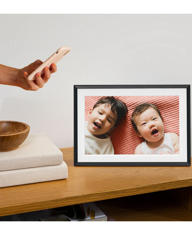 Aura Carver Mat 10.1" WiFi Connected Picture Frame | Gravel with Mat White Redmond Electric Gorey