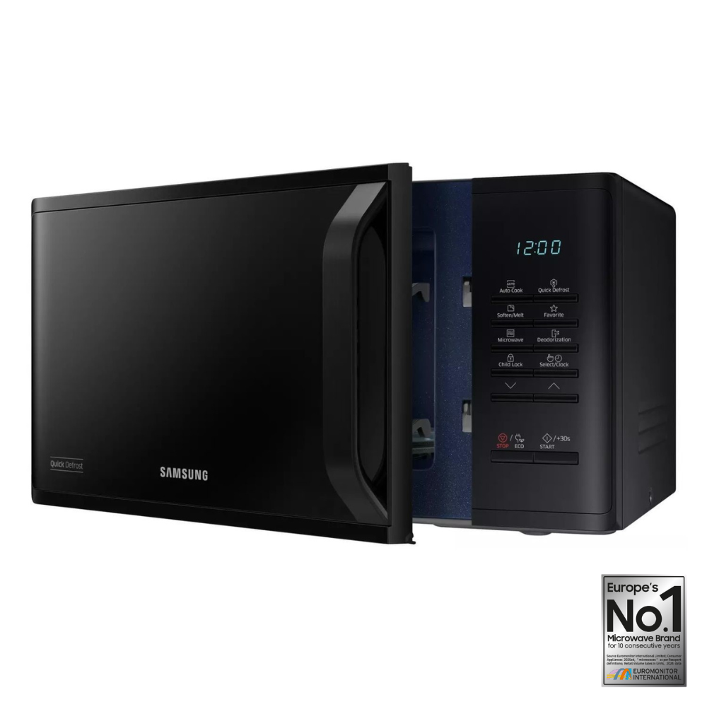 Samsung 23L 800W Microwave | Black with Ceramic Enamel - MS23K3515AK/EU Redmond Electric Gorey