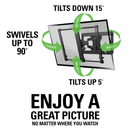 Full-Motion+ TV Wall Mount for 37"–55" TVs