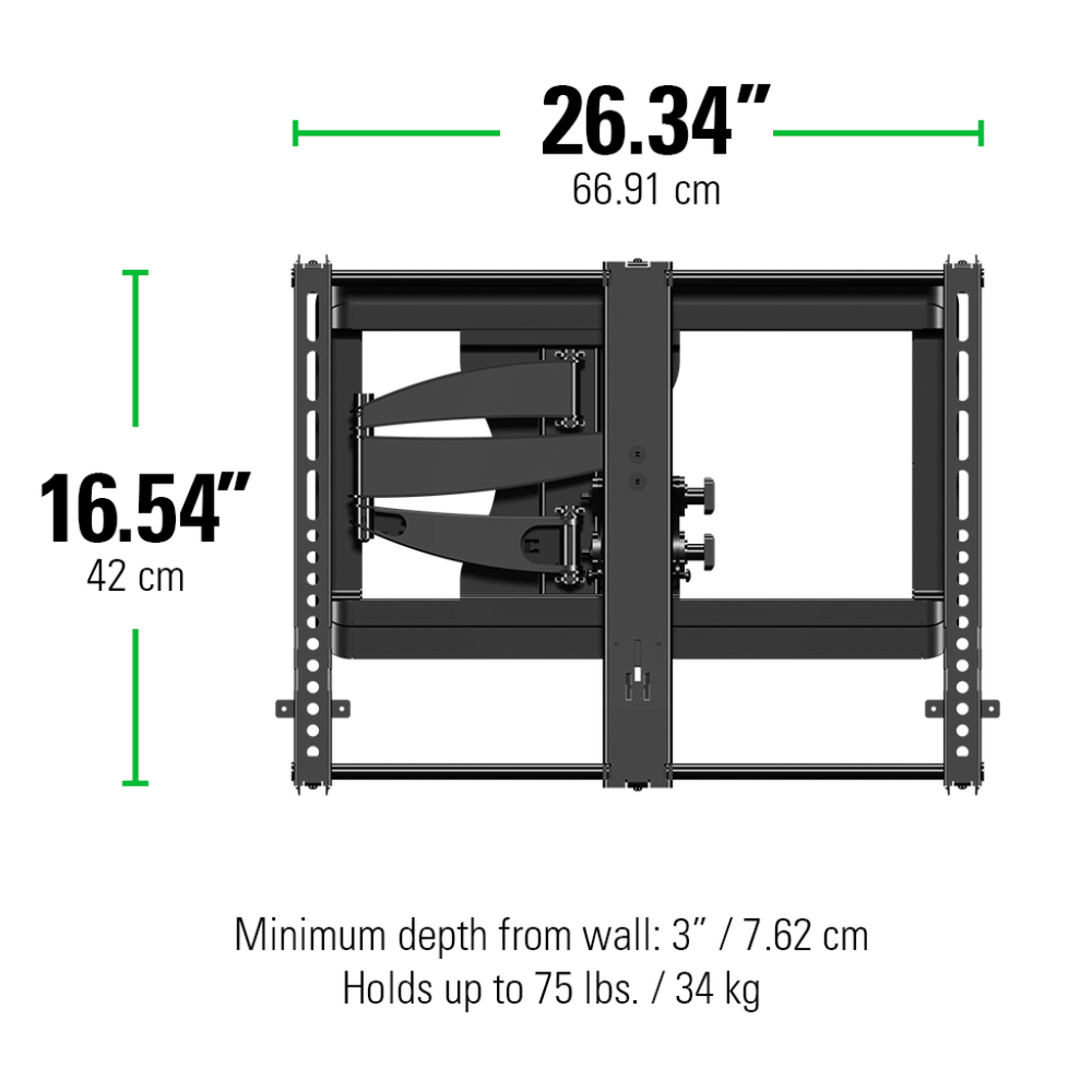 Full-Motion+ TV Wall Mount for 37"–55" TVs