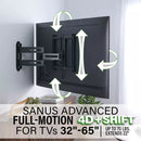 Advanced Full-Motion 4D® + Shift™ TV Wall Mount 32–65" | VMF822-B2