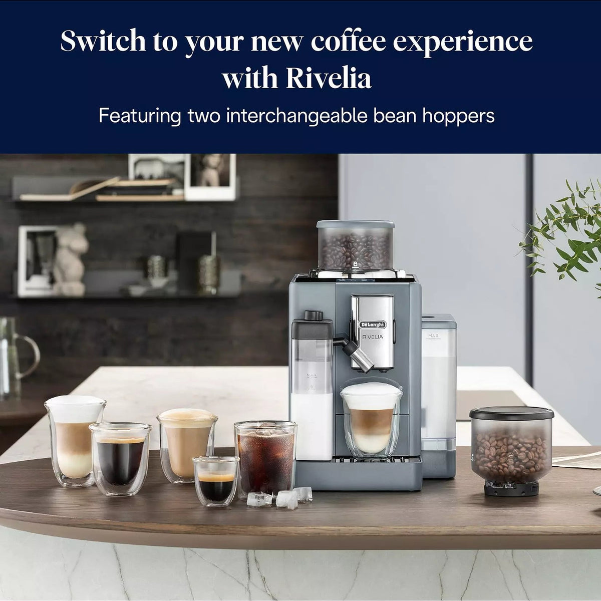 De'Longhi Rivelia 1.4L Automatic Coffee Machine | Grey - EXAM440.55.G Redmond Electric Gorey