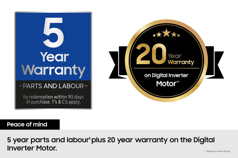 Samsung Series 5 9KG/5KG Slim Washer Dryer with AI Energy | Black - WD90DG5G34BBEU Redmond Electric Gorey