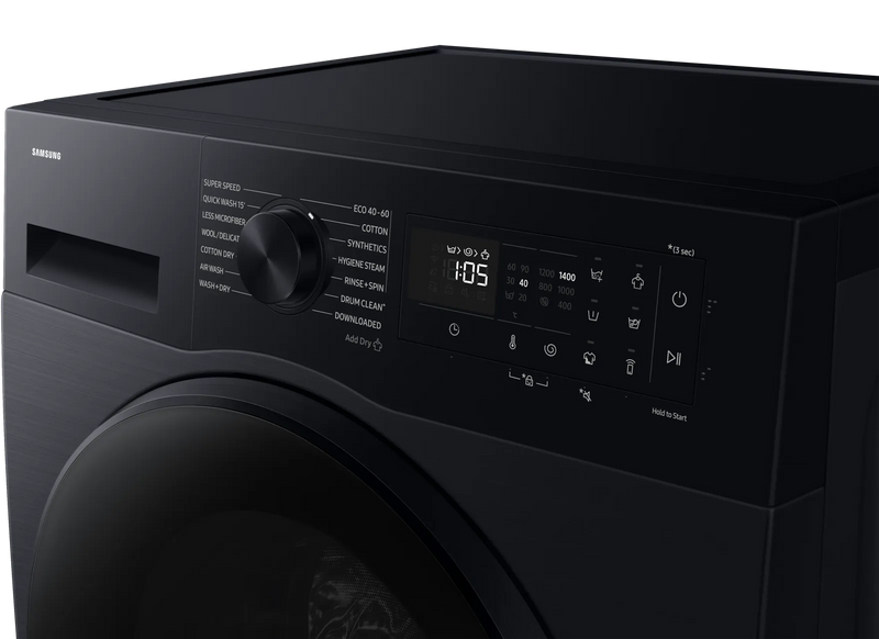 Samsung Series 5 9KG/5KG Slim Washer Dryer with AI Energy | Black - WD90DG5G34BBEU Redmond Electric Gorey