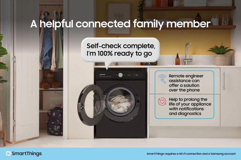 Samsung Series 5 9KG/5KG Slim Washer Dryer with AI Energy | Black - WD90DG5G34BBEU Redmond Electric Gorey