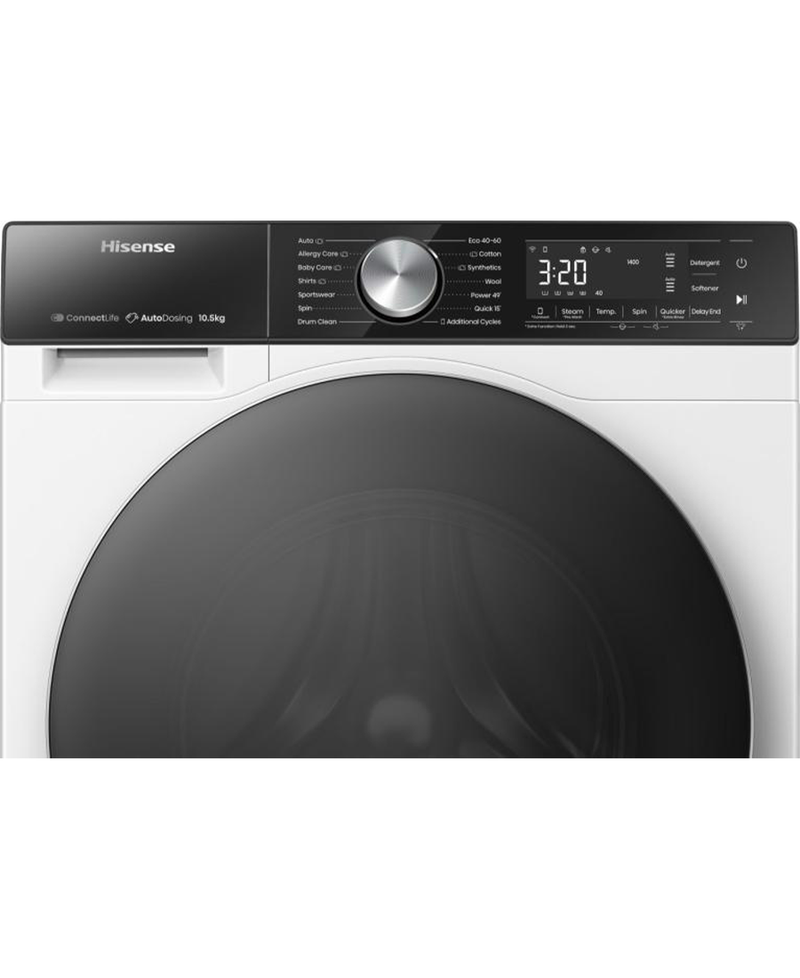 Hisense 10.5kg 1400rpm A Rated Washing Machine | White WF5S1045BW Redmond Electric Gorey