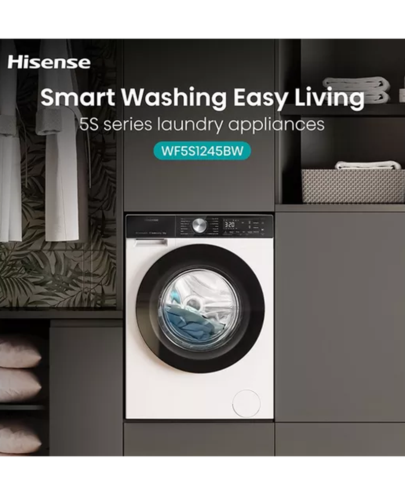 Hisense 12kg 1400rpm A Rated Washing Machine | White - WF5S1245BW Redmond Electric Gorey