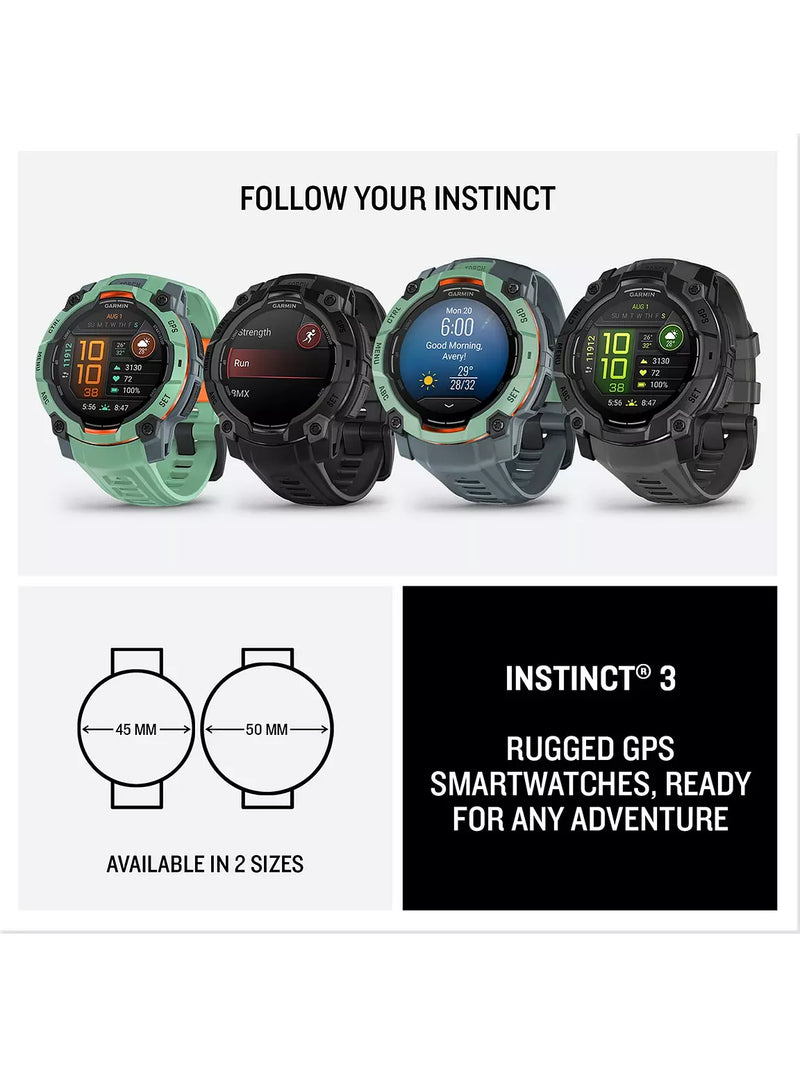 Instinct 3 45mm with Neo Tropic Silicone Band