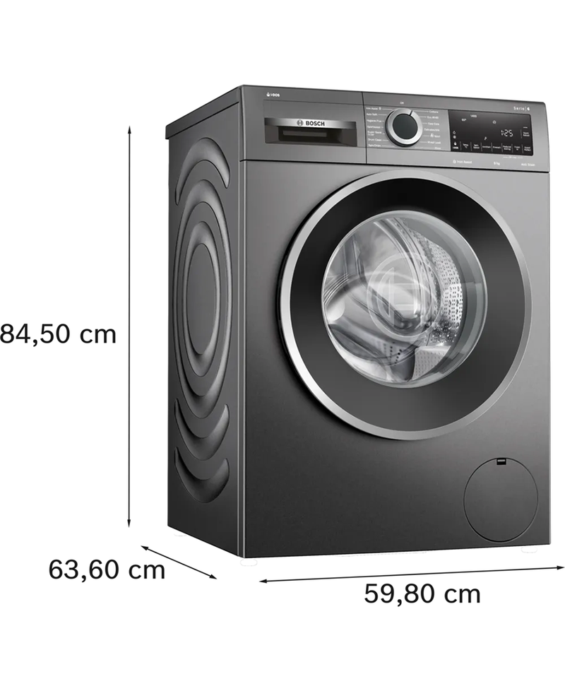 Bosch Series 6, I-Dos 9kg 1400rpm Washing Machine | Graphite WGG244A9GB Redmond Electric Gorey