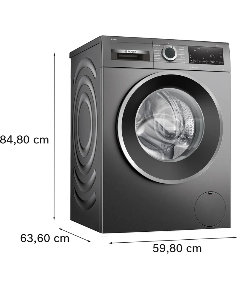 Bosch Series 6 iDos, 9kg 1400rpm Washing Machine | Graphite WGG244FRGB Redmond Electric Gorey