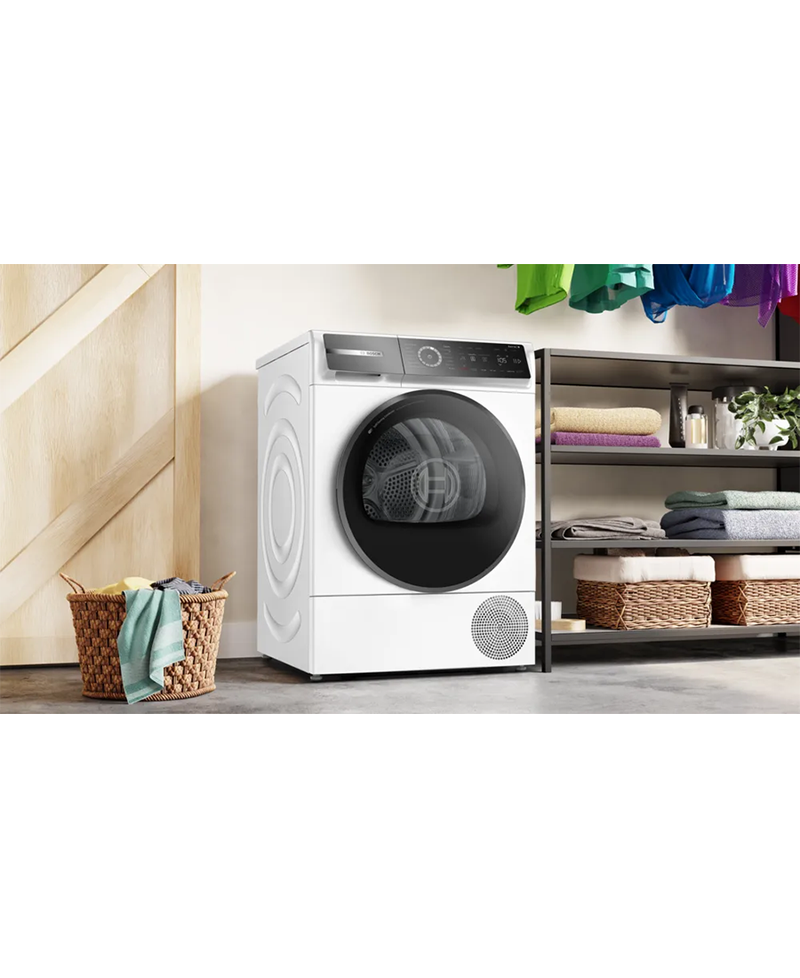 Bosch Series 8, 9kg Heat Pump Tumble Dryer | White WQB246C9GB Redmond Electric GoreyBosch Series 8, 9kg Heat Pump Tumble Dryer | White WQB246C9GB Redmond Electric Gorey