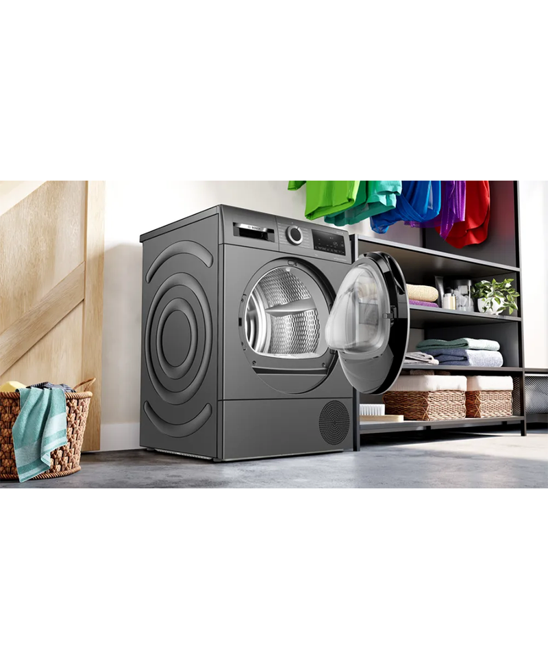 Bosch Series 6, 9kg Heat Pump Tumble Dryer | Graphite WQG245R9GB Redmond Electric Gorey
