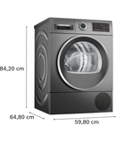 Bosch Series 6, 9kg Heat Pump Tumble Dryer | Graphite WQG245R9GB Redmond Electric Gorey