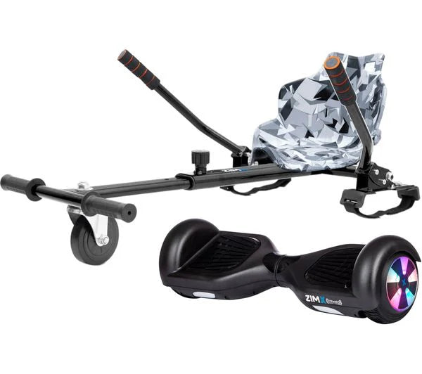Zimx HB1 Hoverboard & HK4 Hoverkart Combo | Black & Camo Grey - E71022661 Redmond Electric Gorey