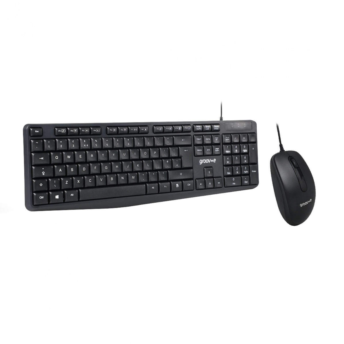 Groov-e Wired Keyboard and Mouse Set Black GVPC19BK