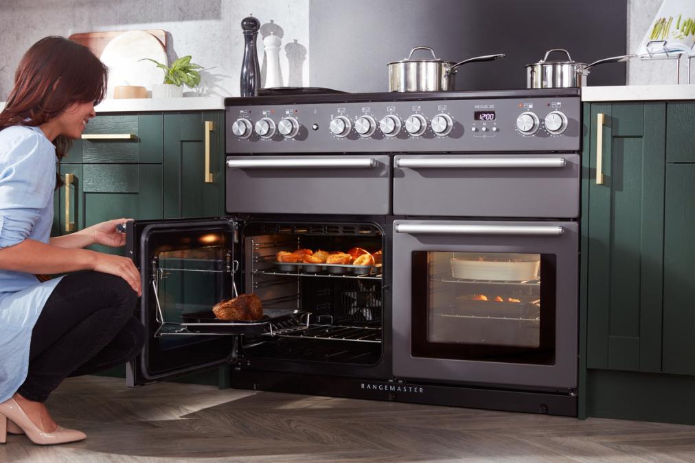 Rangemaster Nexus SE 110cm Dual Fuel Range Cooker | Stainless Steel with Chrome Trim - NEXSE110DFFSS/C Redmond Electric Gorey