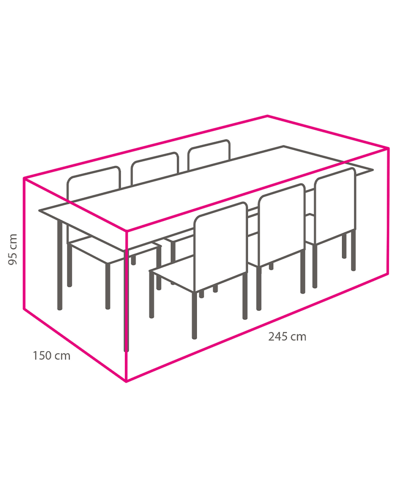 Winza Premium Outdoor Dining Table & Chairs Cover | 245 x 150 x 95 cm 10855 Redmond Electric Gorey