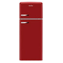 55cm Retro 70/30 Fridge Freezer Red