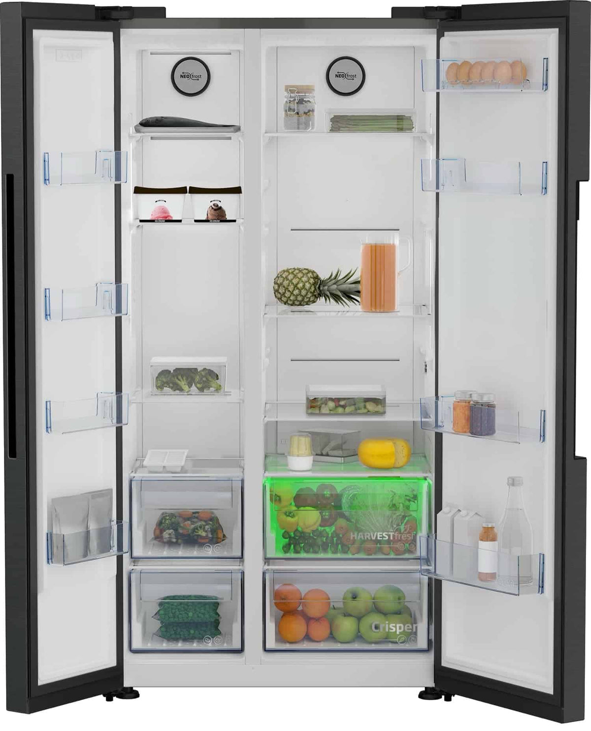 American Fridge Freezer with NeoFrost™ | Black Steel - Redmond Electric