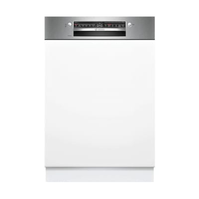 Bosch Series 2 semi-integrated dishwasher in Brushed Steel, model SMI2HTS06G
