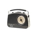 Steepletone Brighton Portable Retro Radio With Bluetooth, Black BRIGHTONBKBT Portable Radio