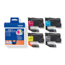 Brother CMYK Ink Cartridge Multipack LC521VAL Ink Cartridge Multipack