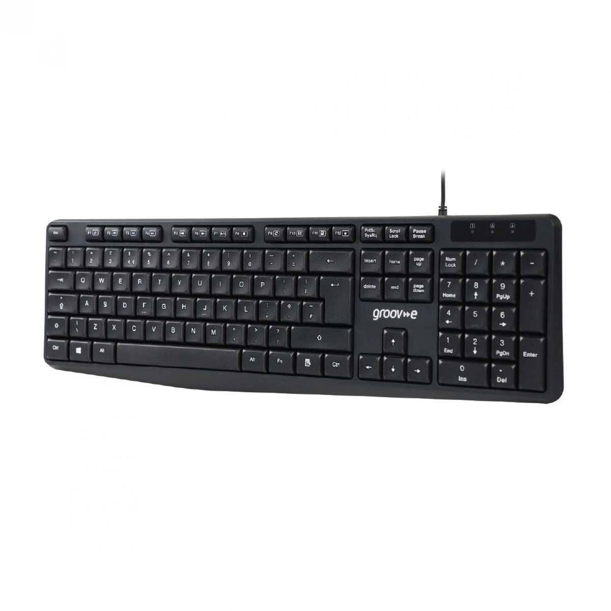 Groov-e Wired Keyboard and Mouse Set Black GVPC19BK