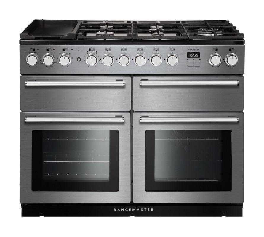 Rangemaster Nexus SE 110cm Dual Fuel Range Cooker | Stainless Steel with Chrome Trim - NEXSE110DFFSS/C Redmond Electric Gorey