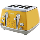 Icona Capitals 4-Slice Toaster - Yellow