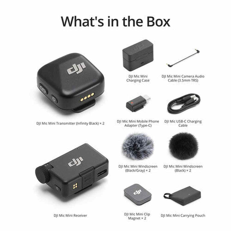 DJI Mic Mini 2-Person Compact Wireless Microphone System | CP.RN.00000433.01 DJI Camera Redmond Electric