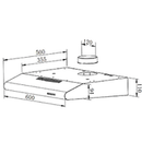 60cm Standard Cooker Hood Stainless Steel