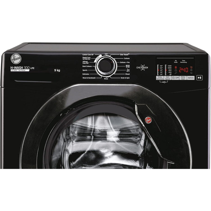 Hoover H-WASH 300 Lite 9KG 1400RPM Freestanding Washing Machine - Black | H3W492DABB4/1-80 Hoover Washing Machine Redmond Electric