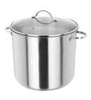 28cm 13L Stainless Steel Stockpot with Glass Lid