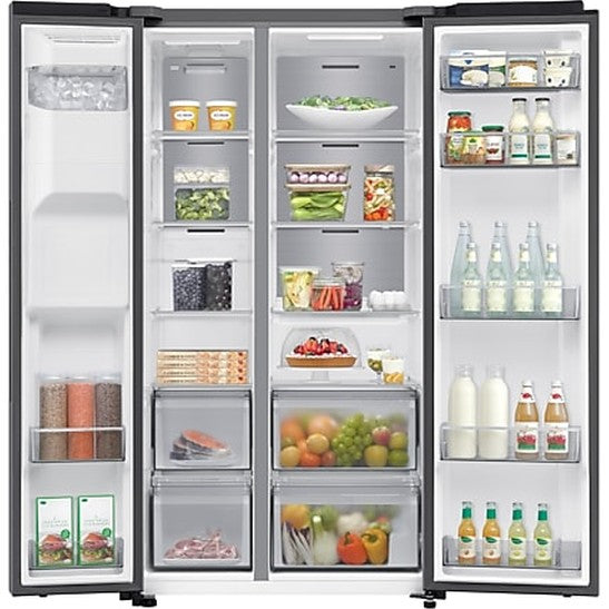 Samsung 640L Bespoke AI Series 6 Side-by-Side Fridge Freezer with SpaceMax, Silver | RS70F64KETEU Samsung American Fridge Freezer Redmond Electric