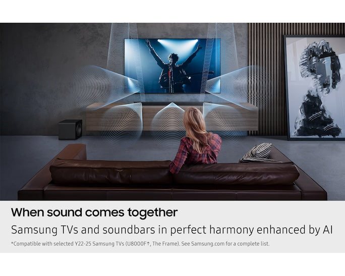 Samsung QS750F Q-Series 5.1ch Soundbar with Subwoofer (2025) | Titan Black Redmond Electric Gorey